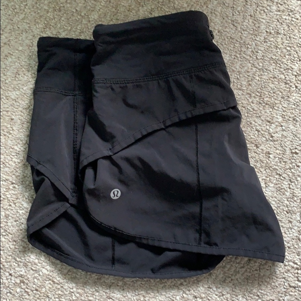 Black Lululemon shorts. Size 6